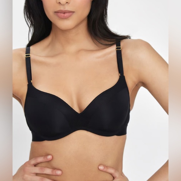 NWT Lively No-Wire Push-Up Bra in Jet Black Wireless Size 32B - Picture 1 of 12